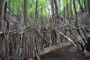 Pri budovaní táborových osád môžu deti využívať len prírodné materiály