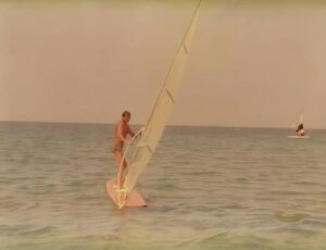 Počas surfovania na vodnej nádrži Ružín.  Foto: archív B.H.